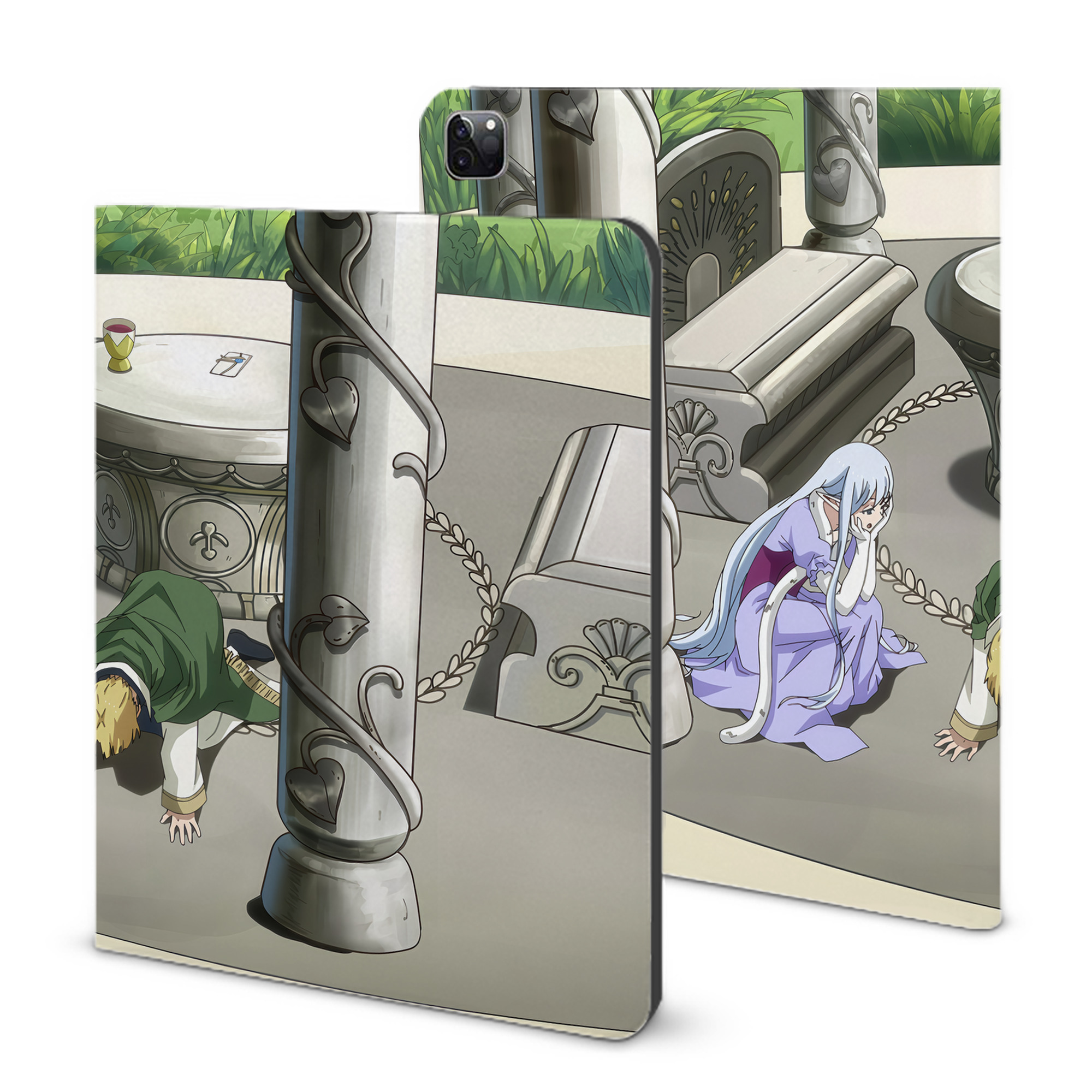 （画像用） 転スラ Regarding Reincarnated to Slime IPad ケース ブック型 PUレザー TPU 耐衝撃 軽量 薄型 ペン収納なし 全面保護 IPad 各モデル対応